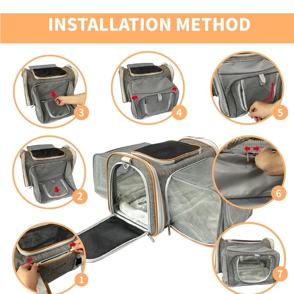 Mr. Peanut’s Platinum Series Double Expandable Pet Carrier NWT Pets up to 15 lb - Picture 6 of 14